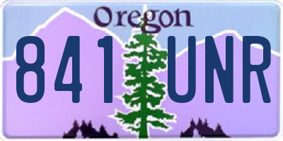 OR license plate 841UNR