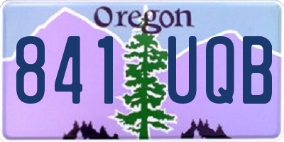 OR license plate 841UQB