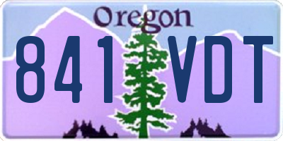 OR license plate 841VDT