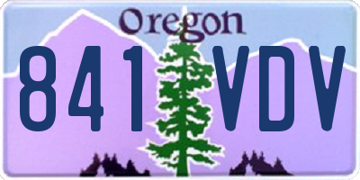 OR license plate 841VDV