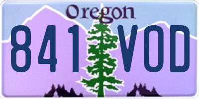 OR license plate 841VOD