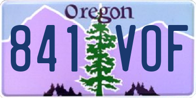 OR license plate 841VOF