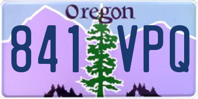 OR license plate 841VPQ