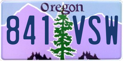 OR license plate 841VSW