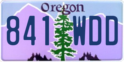 OR license plate 841WDD