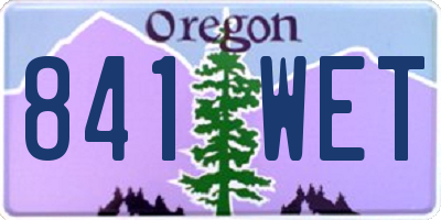 OR license plate 841WET