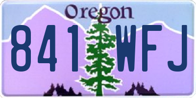 OR license plate 841WFJ