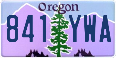 OR license plate 841YWA