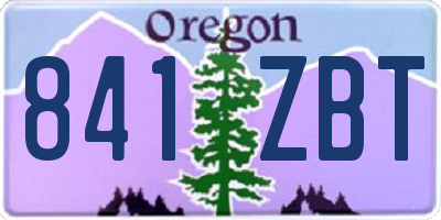OR license plate 841ZBT
