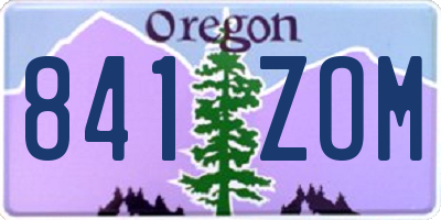 OR license plate 841ZOM