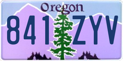 OR license plate 841ZYV