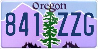 OR license plate 841ZZG