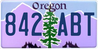 OR license plate 842ABT