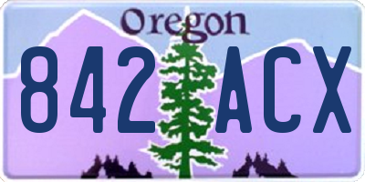 OR license plate 842ACX