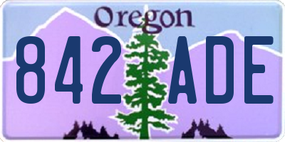 OR license plate 842ADE