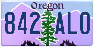 OR license plate 842ALO
