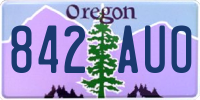 OR license plate 842AUO