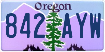 OR license plate 842AYW