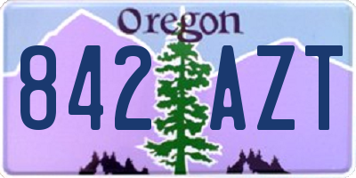 OR license plate 842AZT