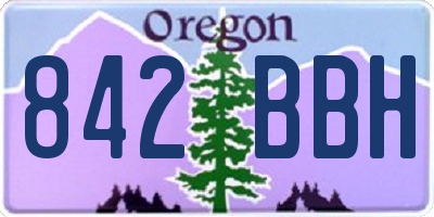 OR license plate 842BBH