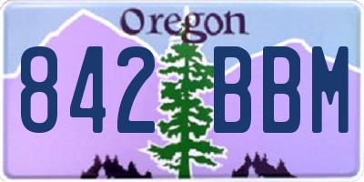 OR license plate 842BBM