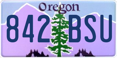 OR license plate 842BSU