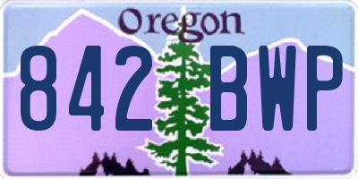 OR license plate 842BWP