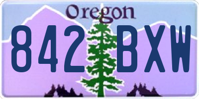 OR license plate 842BXW