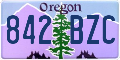 OR license plate 842BZC