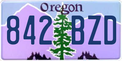 OR license plate 842BZD