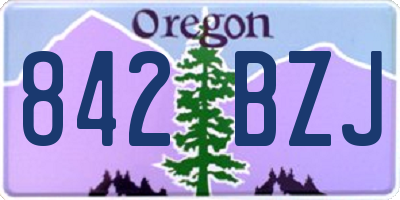 OR license plate 842BZJ