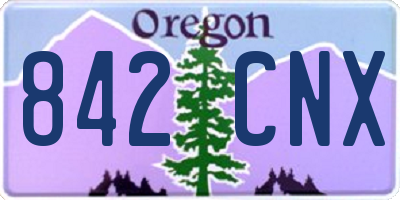 OR license plate 842CNX