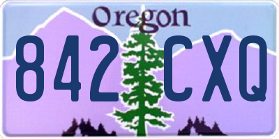 OR license plate 842CXQ