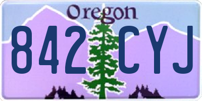 OR license plate 842CYJ