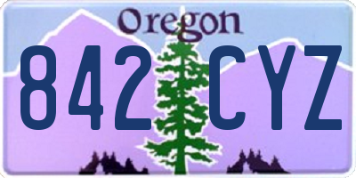 OR license plate 842CYZ