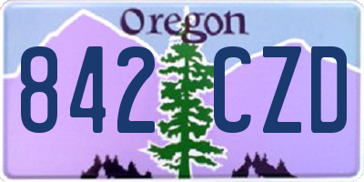 OR license plate 842CZD