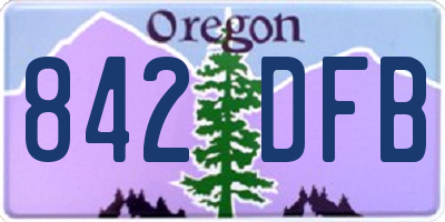 OR license plate 842DFB