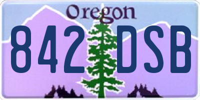 OR license plate 842DSB