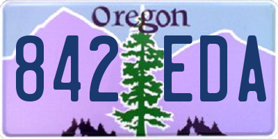 OR license plate 842EDA
