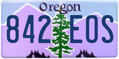 OR license plate 842EOS