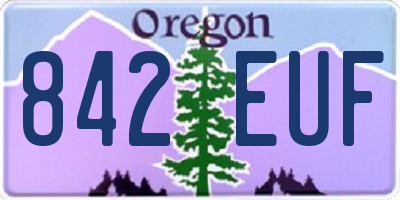 OR license plate 842EUF
