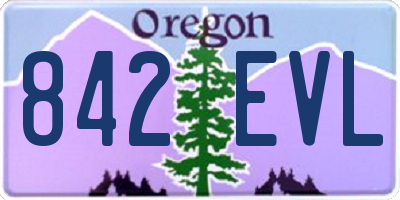 OR license plate 842EVL