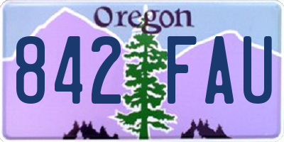 OR license plate 842FAU