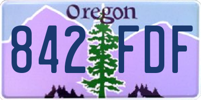 OR license plate 842FDF