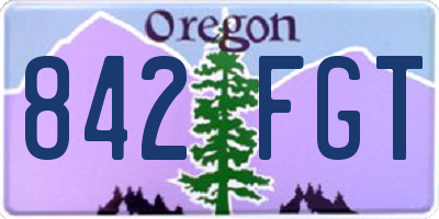 OR license plate 842FGT