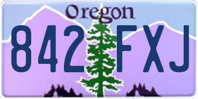 OR license plate 842FXJ
