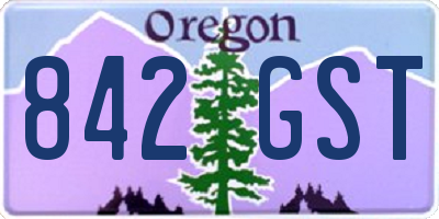 OR license plate 842GST