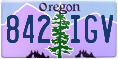OR license plate 842IGV
