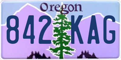 OR license plate 842KAG