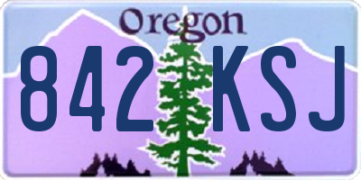 OR license plate 842KSJ